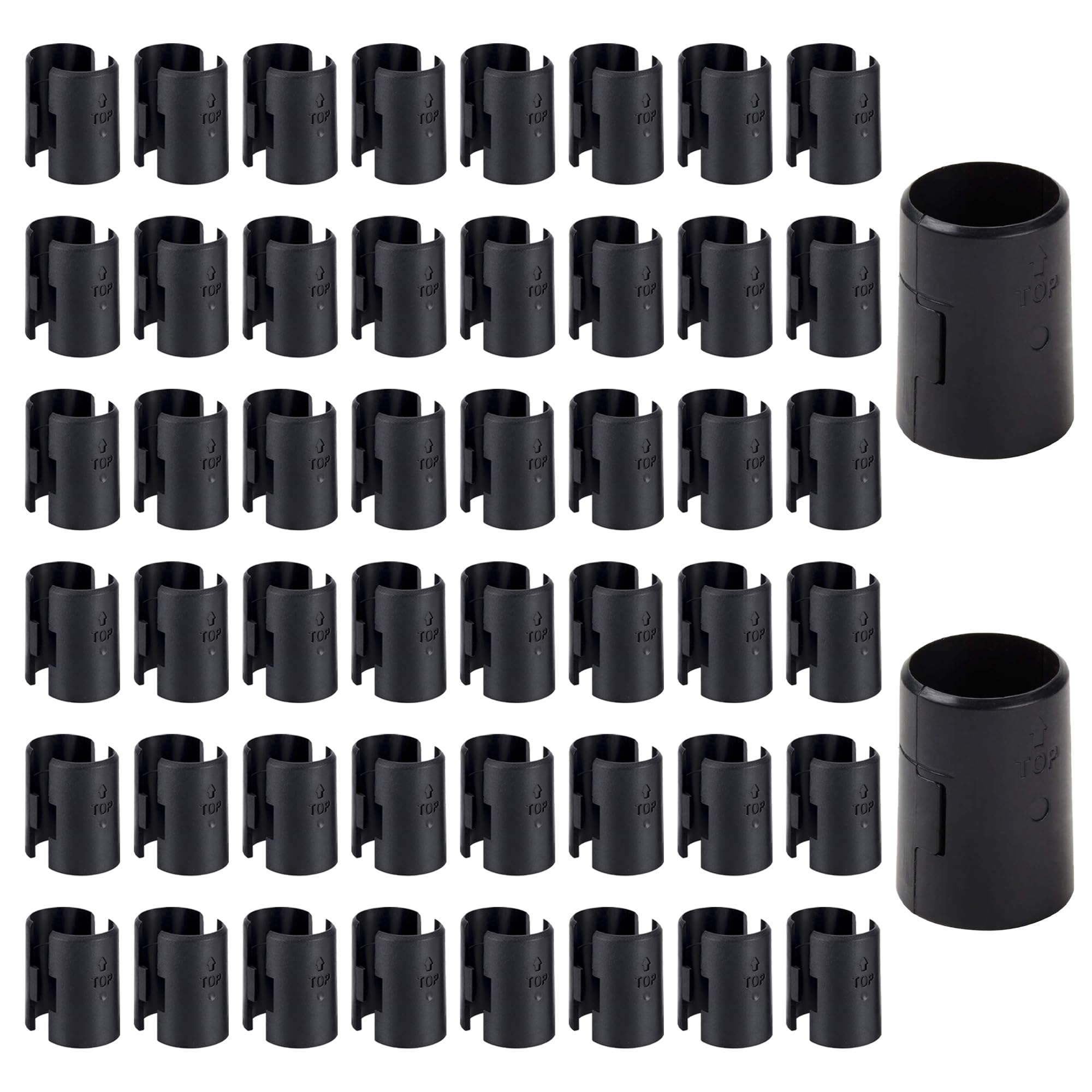 FigameWire Shelf Clips, 50 Pack Black Wire Shelf Locking Clips for 1 in. Post Shelves, 25 Pair Wire Shelf Storage Rack Adjustable Shelf Replacement Clips (1 inch, Pack, 50)