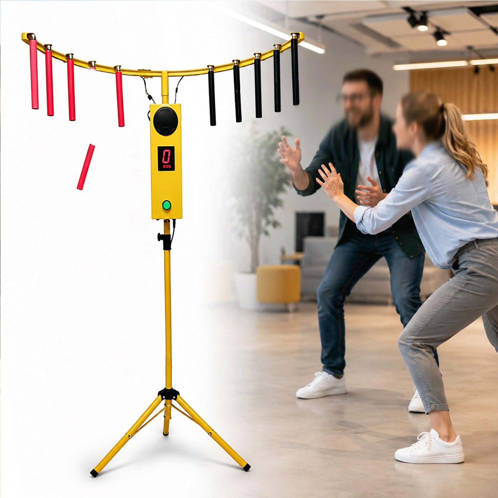 Juego de Arcade con Palos de Reflejos, Juego Arcade de Atrapa Pelos