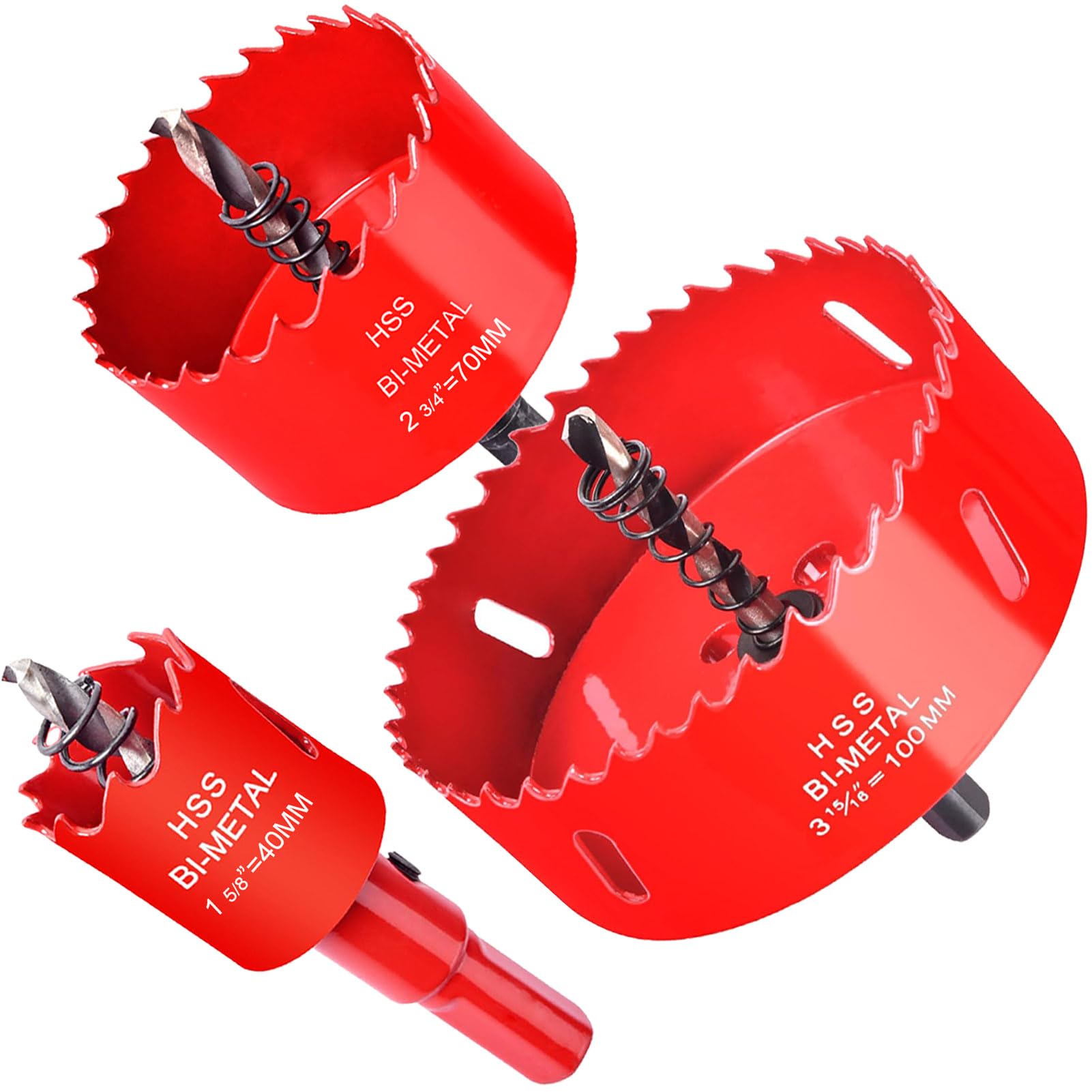 Otutefo Bi-Metal Hole Saw sets, Hole Cutter kit for Wood Plastic, UPVC, mdf and Plasterboard, Thin Metal Sheets