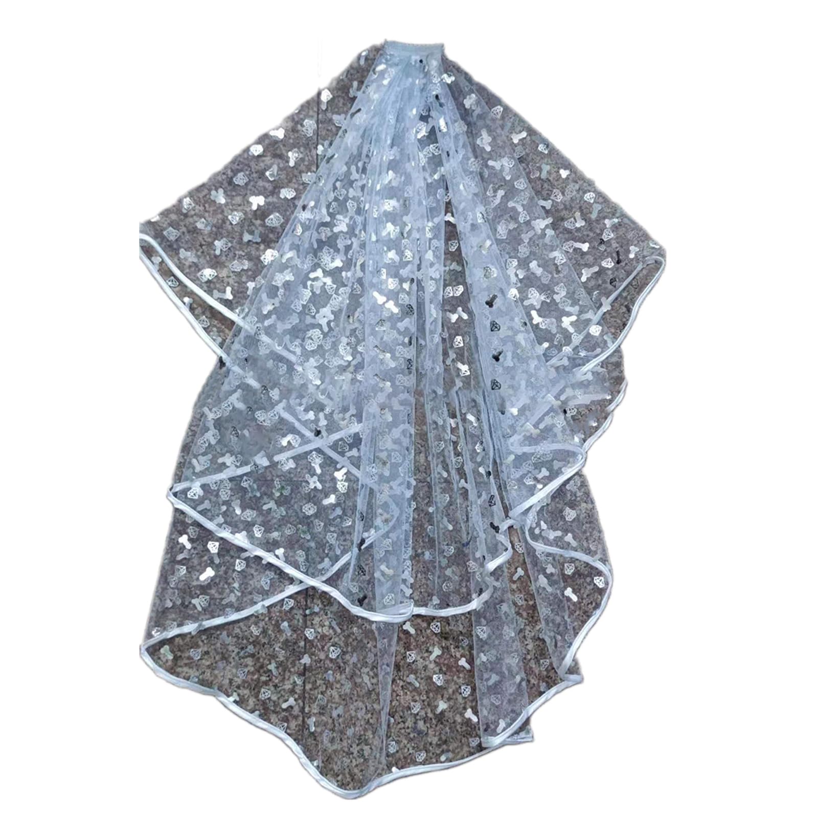 YUXITA Double Layer Tulle Veil Hair Accessory For Bachelorette Party Lightweight Design With Comfortable Comb