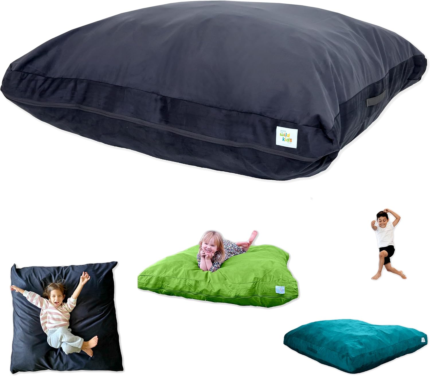 Crash Cloud, Playroom Couch Add-on, Play Couch Accessories, Sensory Crash Pad for Jumping, Relaxing & Play, Foam Filled, Washable Playroom Furniture, Roary