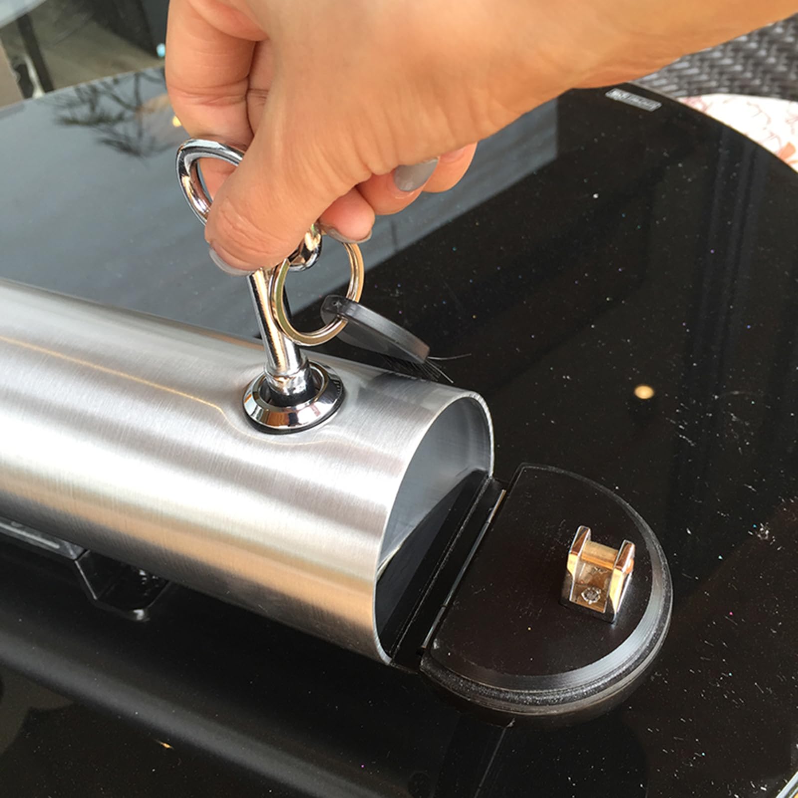 1,8 l popielniczka ścienna zamykana na klucz, zewnętrzna, ogrodowa, aluminiowa, wisząca na ścianie, pojemnik na popielniczki, kosze na śmieci,Popielniczka ścienna