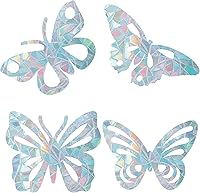 Vista 1 de GORGECRAFT 16 calcomanías de alerta de vidrio para ventana de mariposa, anticolisión, animales, arcoíris, para pájaros, pegatinas, película