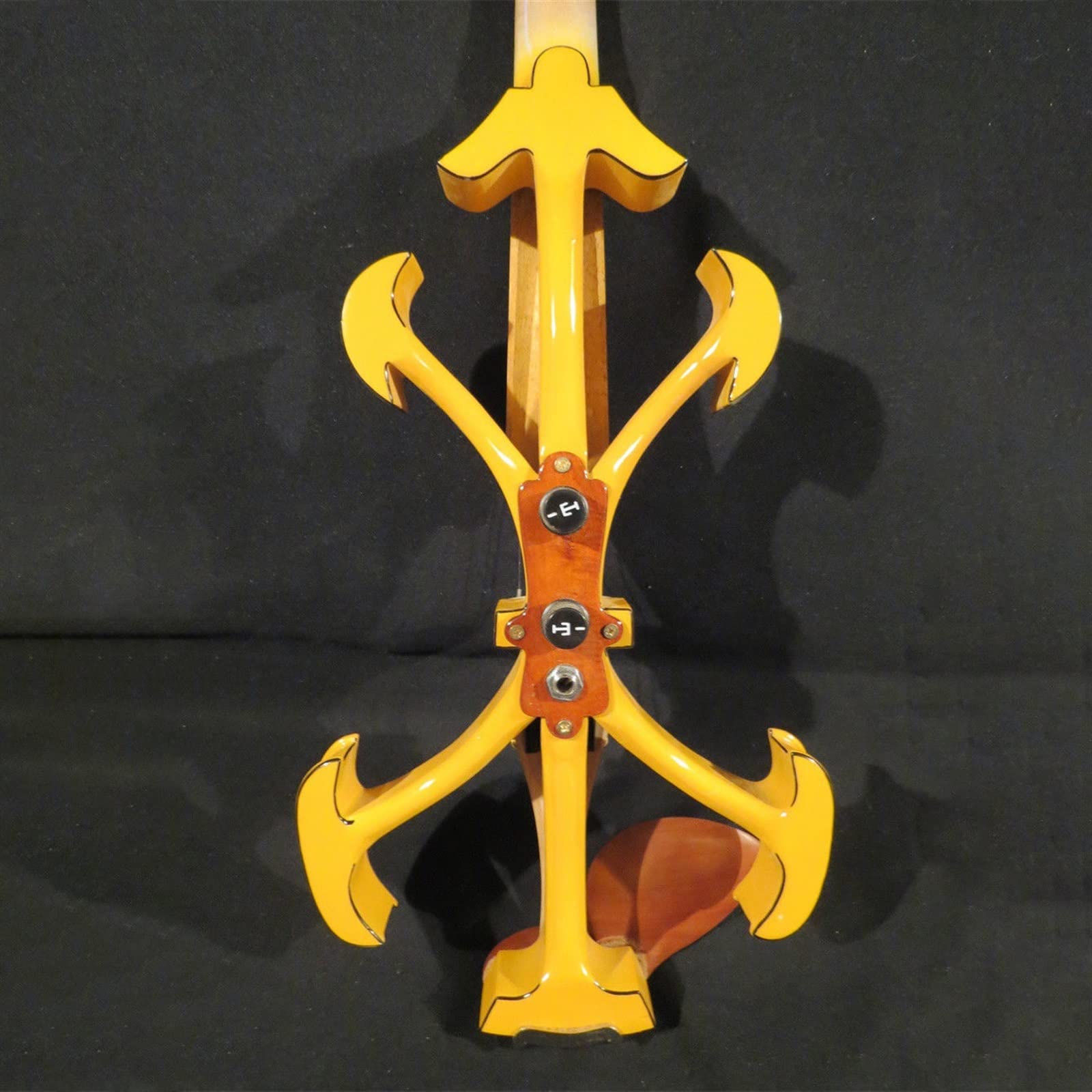 Strumento Musicale per Violino Elettrico 4/4 in Legno Massello Giallo A 5 Corde con Custodia Rigida per Collo in Acero con Parte di Giuggiola Arco Violini per Studenti