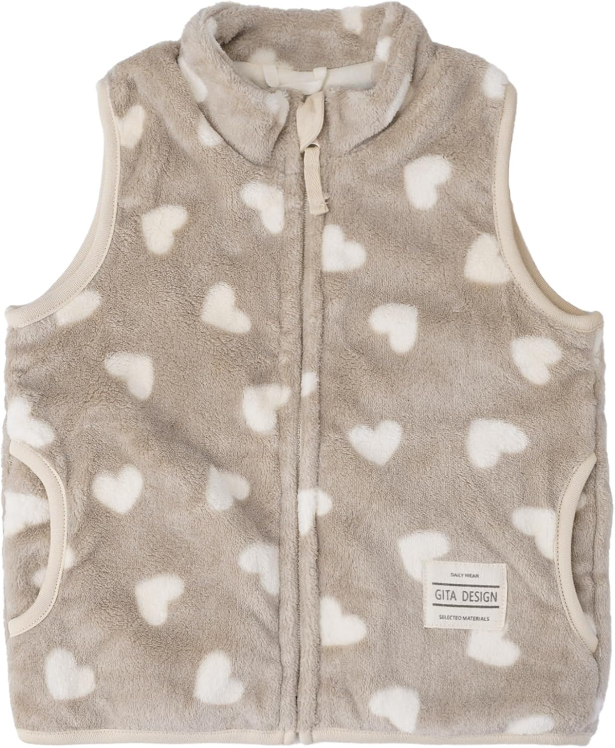 Toddler Baby Boys Girls Winter Vest Stand Collar Sleeveless Full Zipper Outerwear Vest