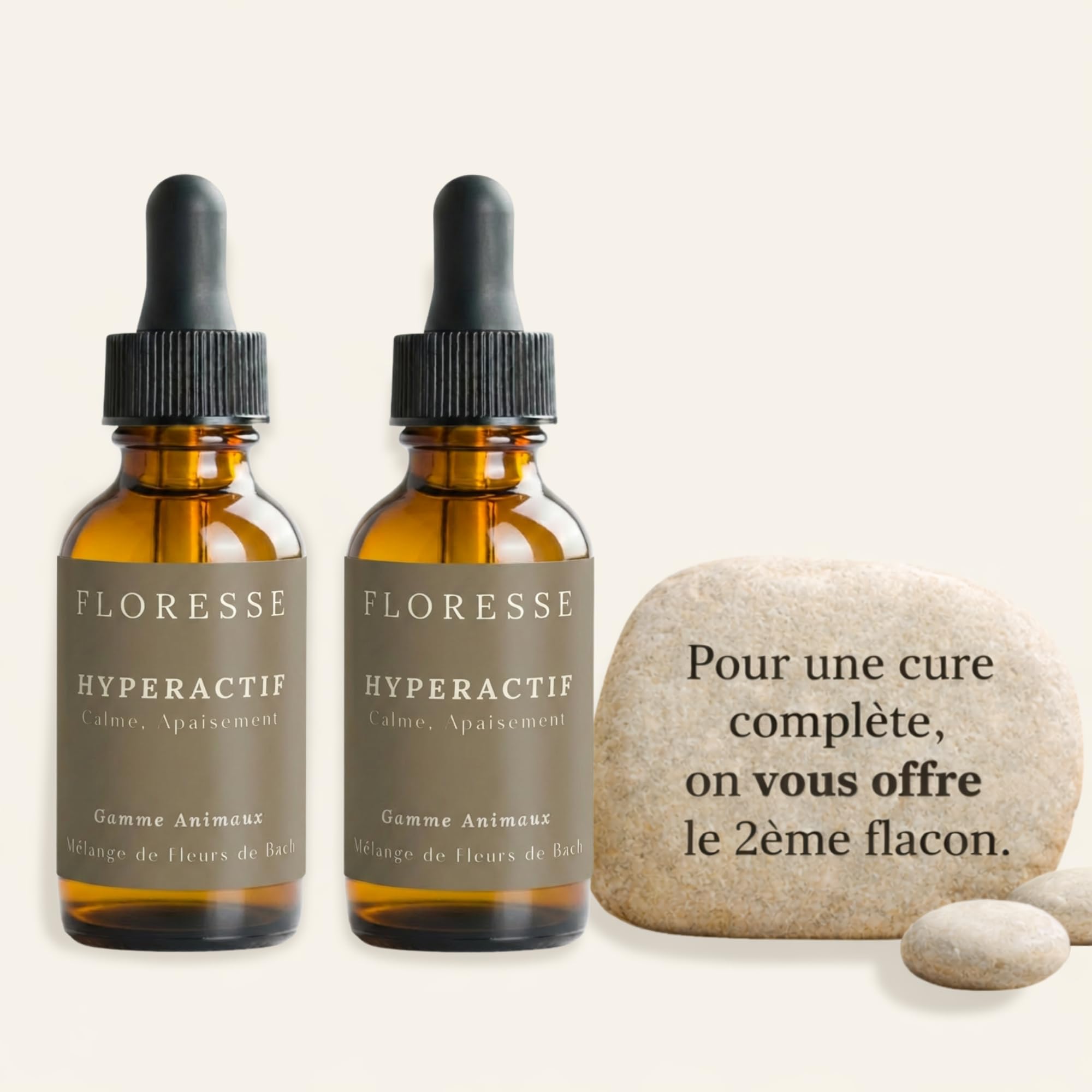 Conseil Fleur de Bach® – Fleurs de Bach Animaux Hyperactifs 30ml +1 OFFERT – Cure complète – Apaisement, calme, canalisation – Élixir floral traditionnel – Lot 2 flacons - Élixir floral traditionnel