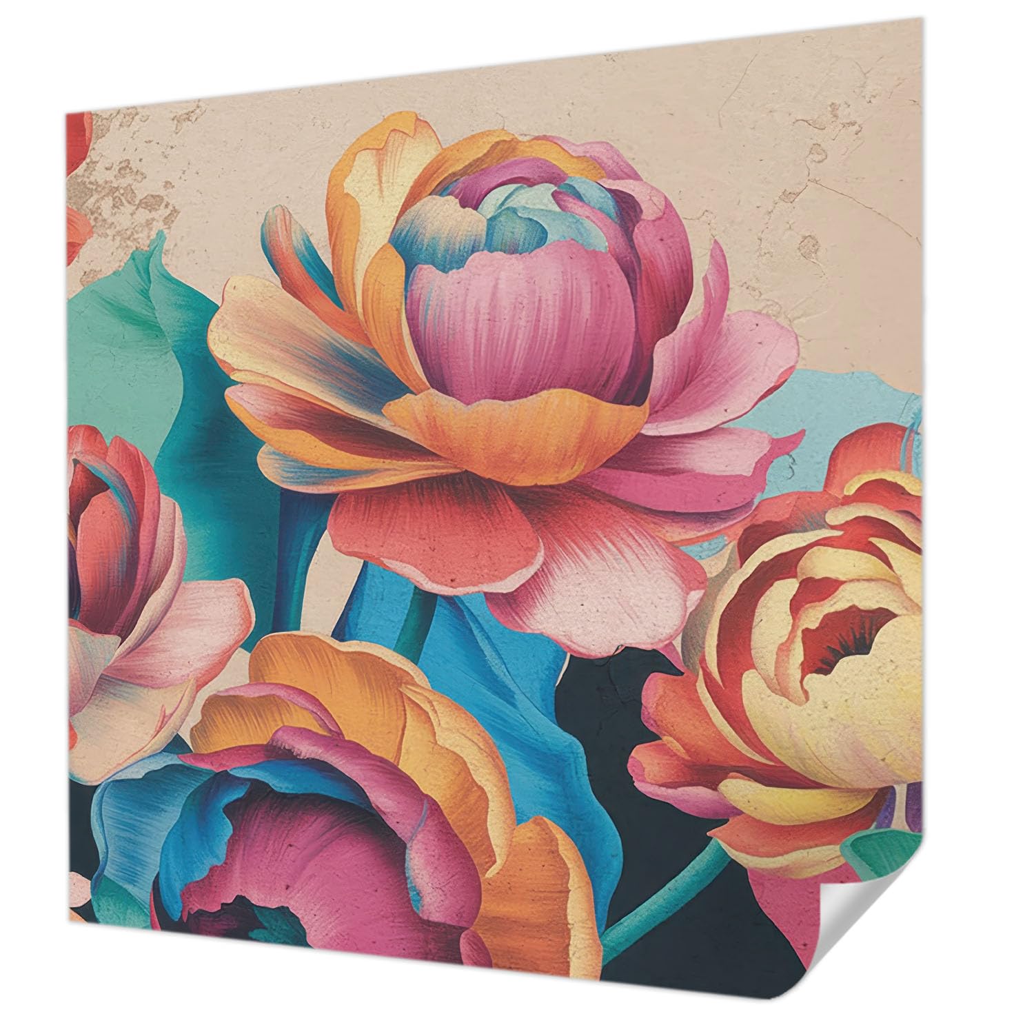Papier peint adhésif résistant aux taches motif floral Tulup 250x250