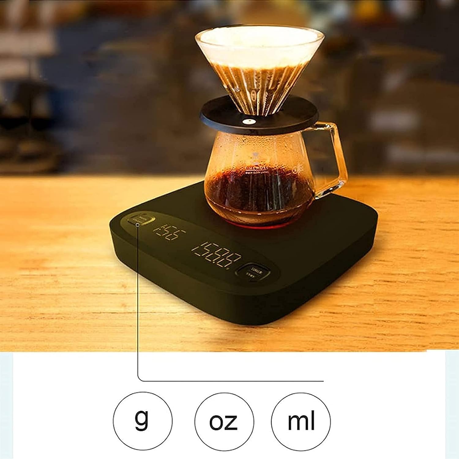 Báscula de Cocina Digital con Pantalla, báscula electrónica precisa de 1g/0,05 Oz for cocinar y Hornear