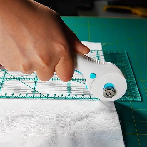 Miniatura 5 de MANUFORE Juego de tijeras de coser profesionales tijeras grandes, tijeras pequeñas, cortador giratorio con 3 cuchillas adicionales para cortar tela