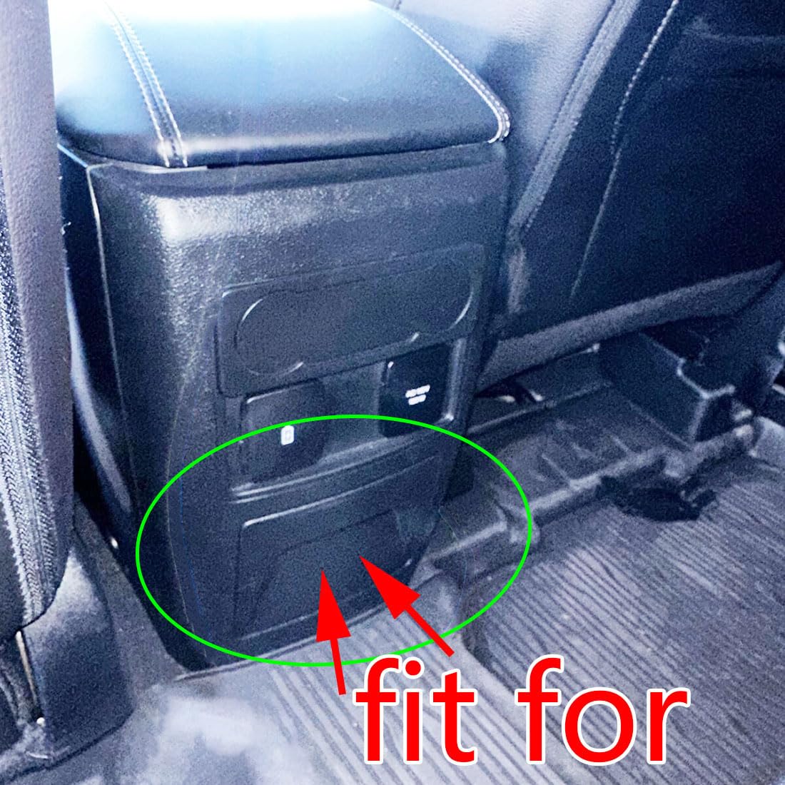 Fit for Ford Explorer 2023 2022 2021 2020 Carbon Fiber Style ABS Plastic Panel Decals, A/C Knob, Heated Seat Switches, USB 12V Power Outlet & Cup Holder Frame Trim