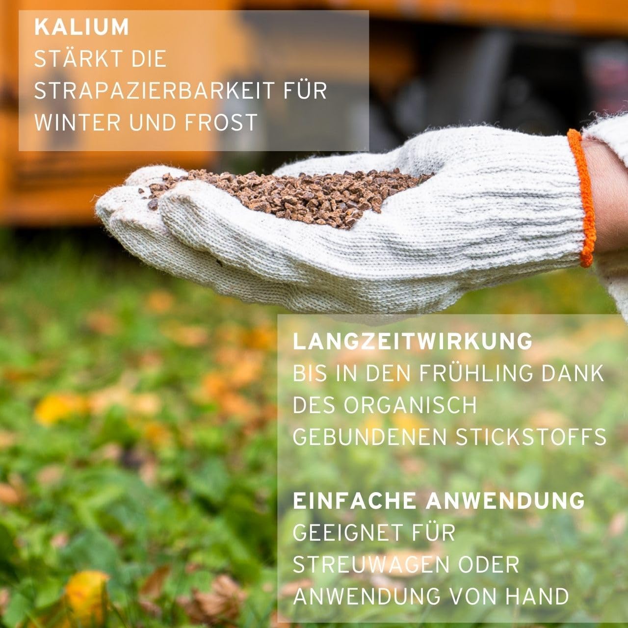 FUXTEC Herbstrasendünger FX-RDH20, Kaliumdünger für ca. 1000 m² - 20kg - Rasendünger mit Kalium zur Stärkung vor dem Winter, Frosthärtung & Nährstoffversorgung, für Frosthärte, gegen Moos & Unkraut