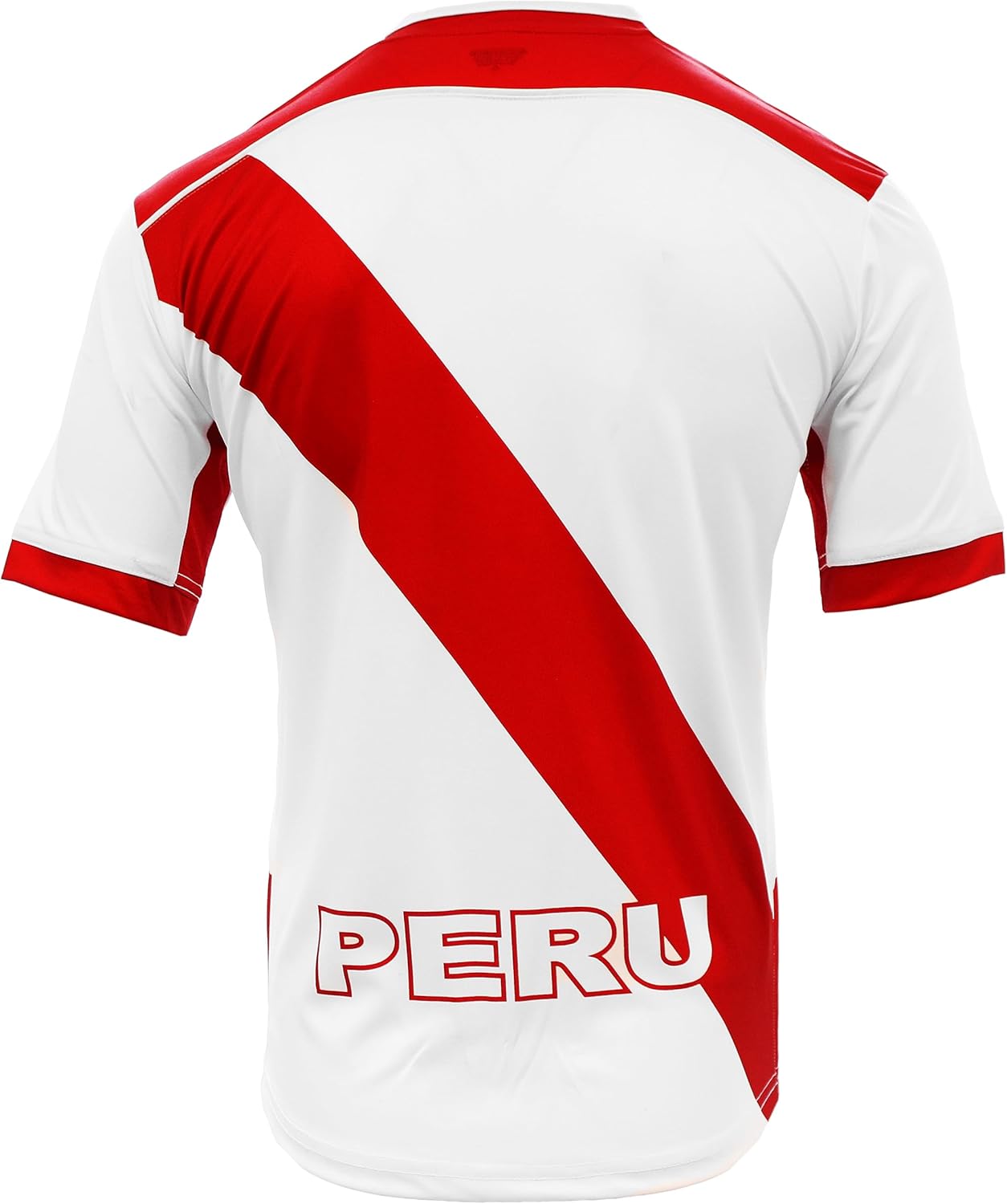 ARZA Sports Men’s Peru‑Inspired Soccer Fan Jersey – White/Red Short Sleeve V‑Neck Sublimated Performance Shirt - Image 4