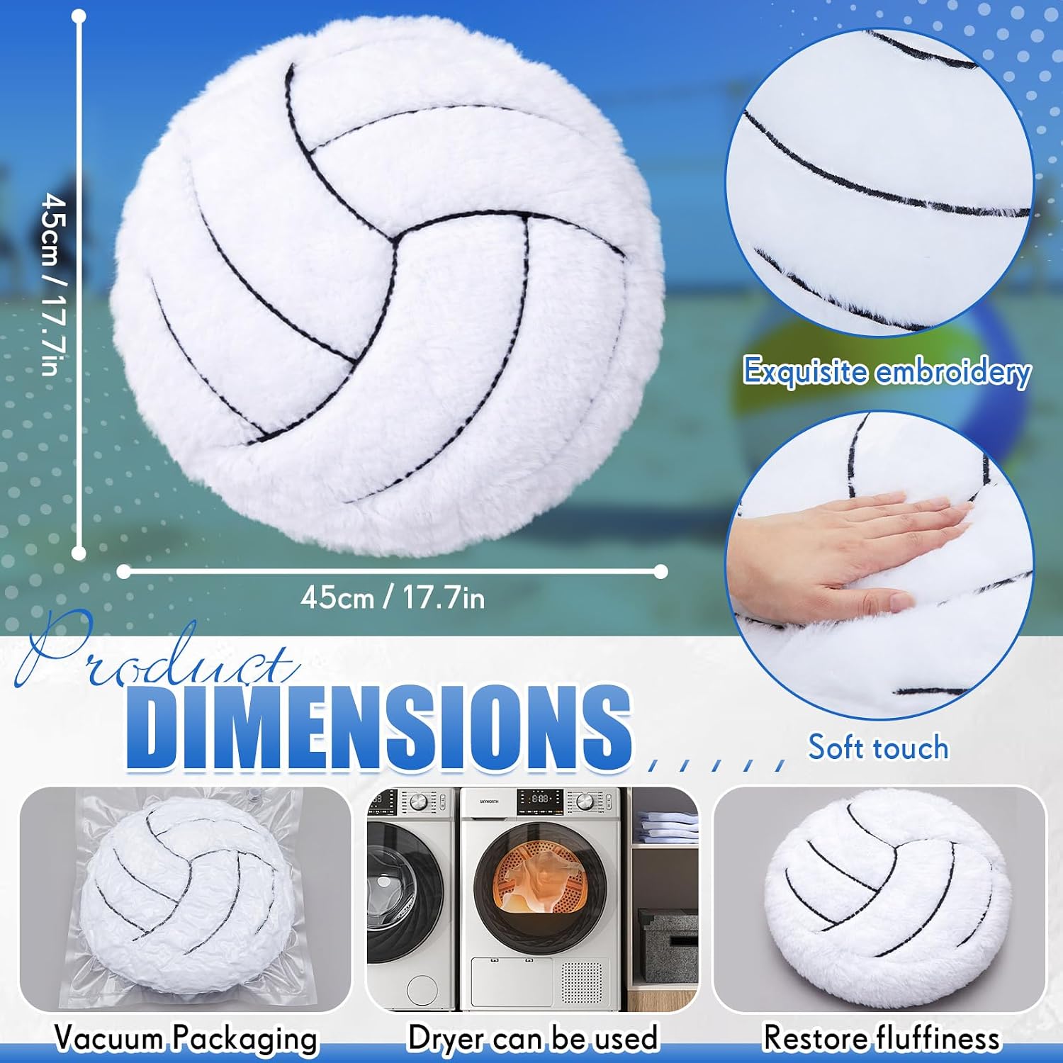 Juexica 1 Pc Volleyball Throw Pillows image 2