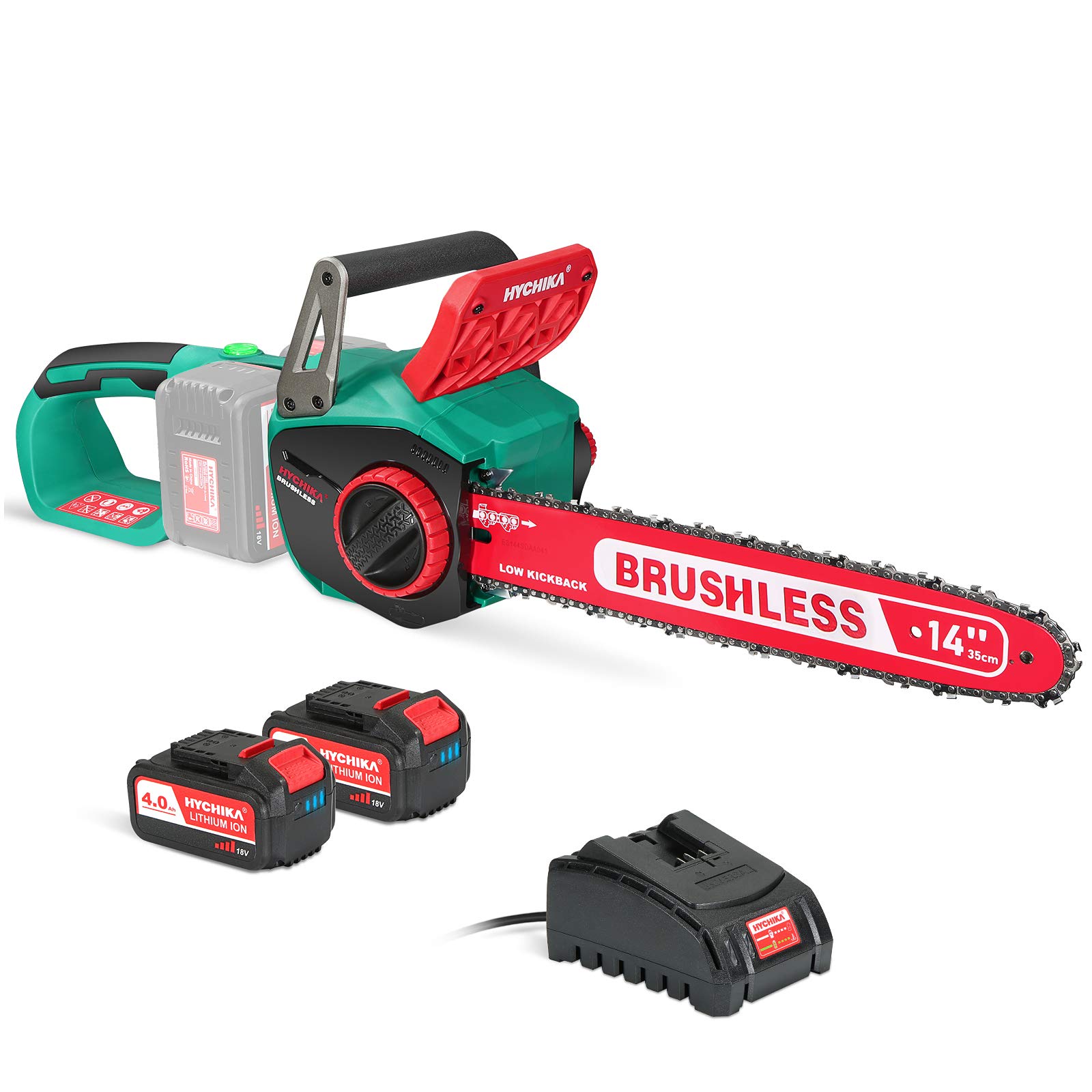 Buy Cordless Chainsaw 36V, HYCHIKA 8000RPM Brushless Electric Chainsaw