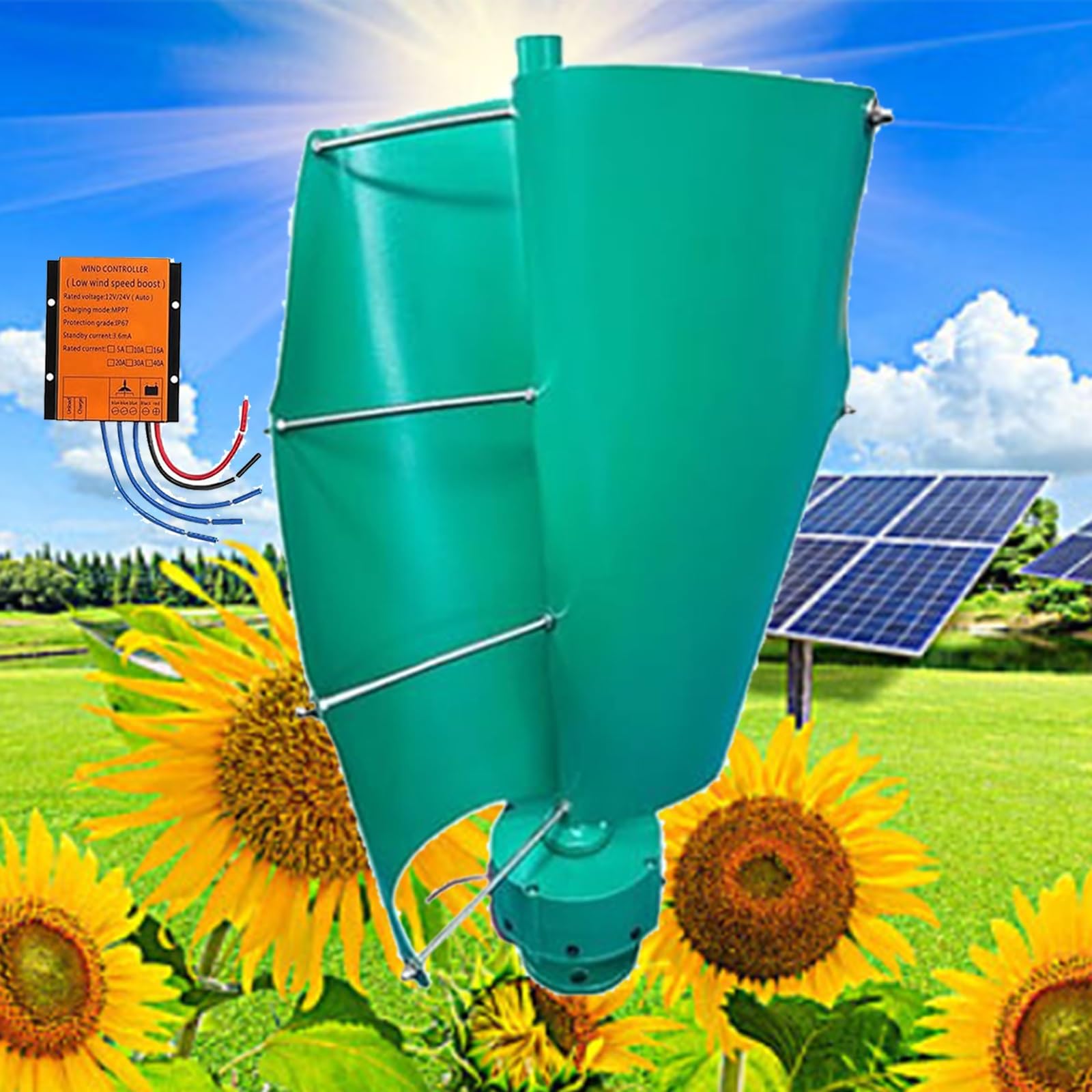 Pionowy generator magnetyczny, 16000 W, sterownik MPPT, morski, 48 V, do domu, oświetlenia ulicznego, łodzi