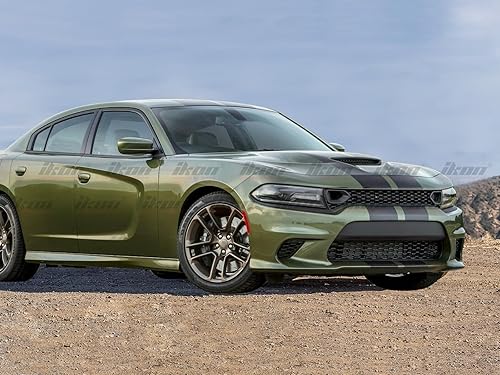Miniatura 3 de IKON MOTORSPORTS, Parrilla superior delantera compatible con Dodge Charger SRT/Scat Pack 2015-2023, protecciones superiores de parrilla de