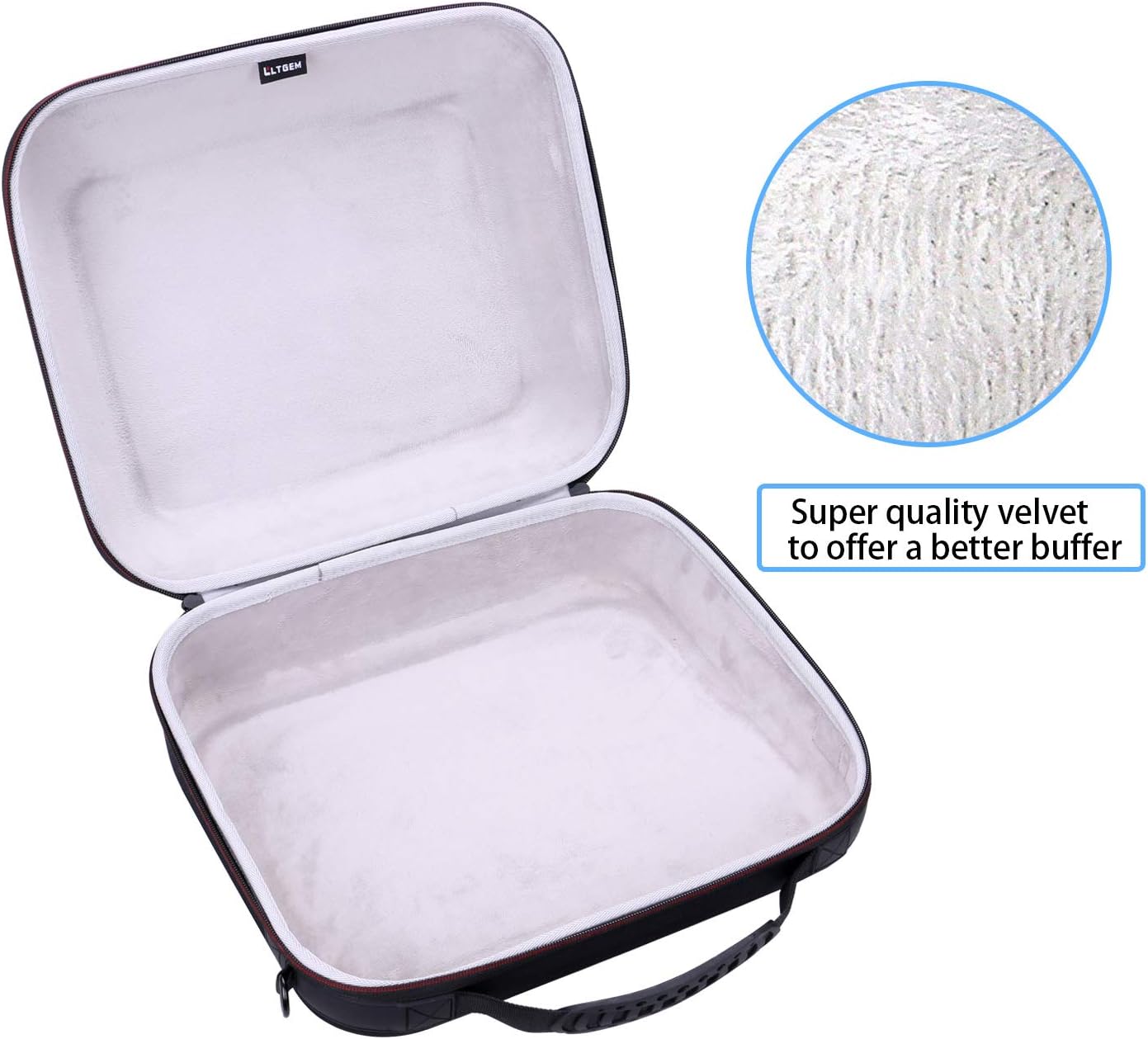 LTGEM Case Compatible with Cricut EasyPress 2/3 Smart Heat Press Machine(12"x10"), Black+Gray