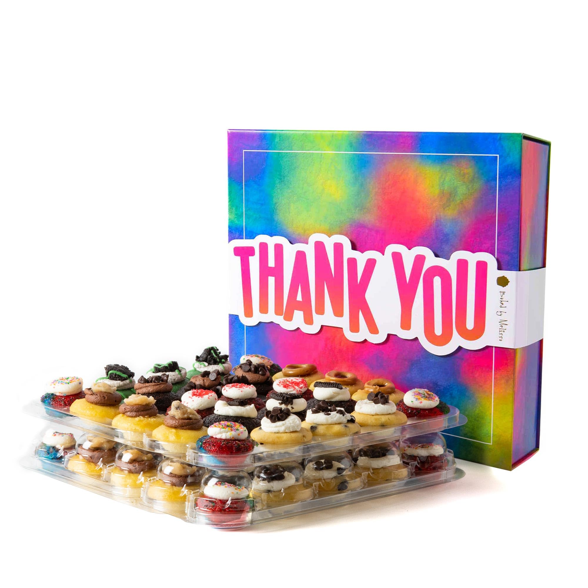 Baked by Melissa Cupcakes - Thank You Gift Box - Latest & Greatest Cupcakes - Assorted Bite-Size Cupcakes Gift Box, Includes 12 Different Flavors (50 Count)