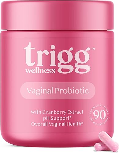 Trigg Probióticos vaginales para mujeres, equilibrio de pH, digestión, suplemento de salud femenina con arándano, mezcla de prebióticos,
