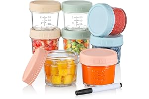 VITEVER 8 Pack Glass Baby Food Storage Containers