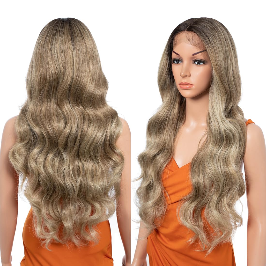 Body Wave Wig Lace Front Wig Pre Plucked Ready to Wear HD Glueless 13X5X1 Synthetic Lace Front Wigs for Women 180 Density 30inch - Image 4
