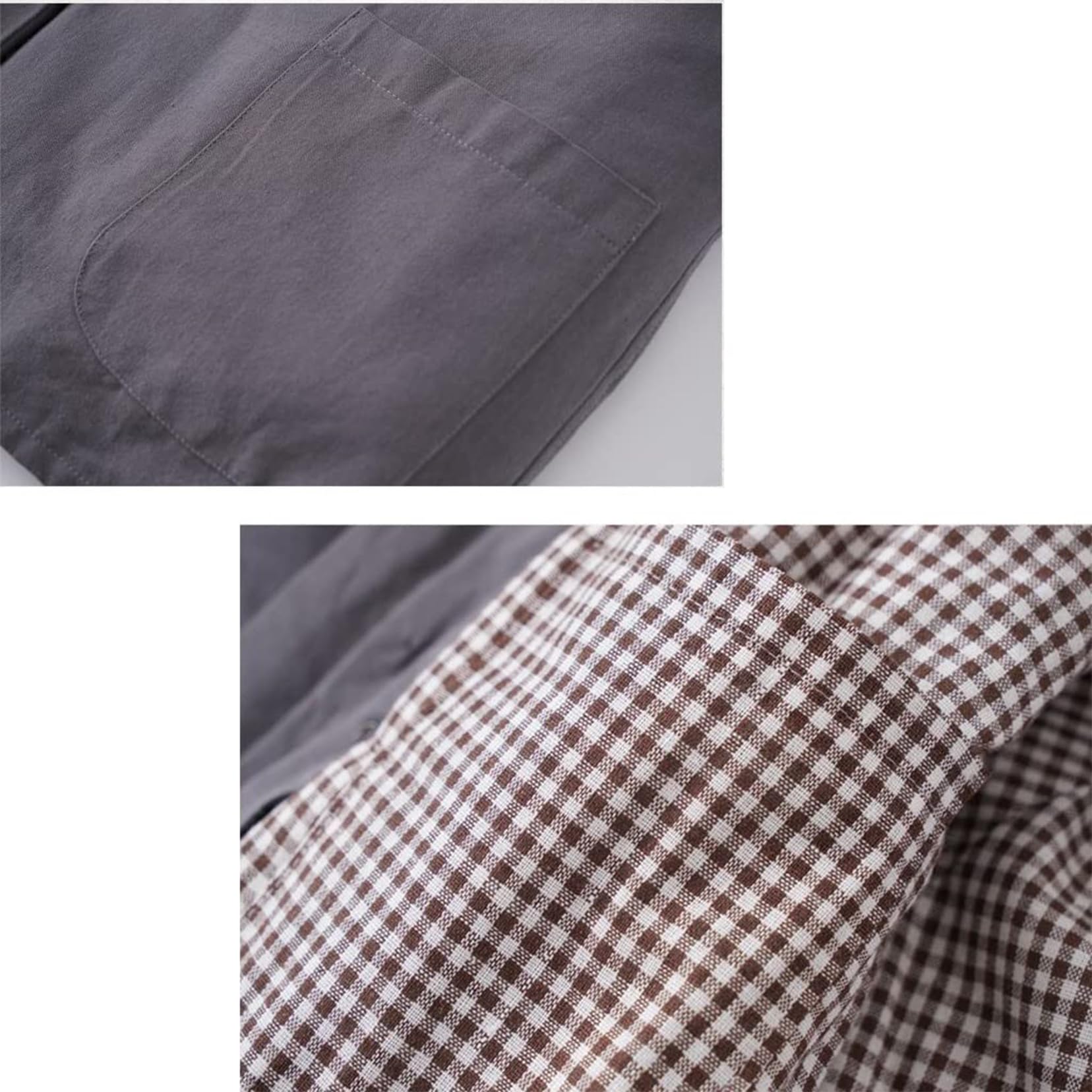 Traje Tang, Uniforme de Tai Chi de invierno, chaqueta de traje de grueso desmontable, tela áspera vieja de algodón, ropa cálida de Kung Fu chino for hombres(Grey_L)