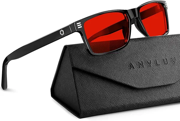 ANYLUV Blue Light Glasses Men Woman, Blue Light Blocking Glasses for Computer Gaming, Eye Strain Relief Eye Protection