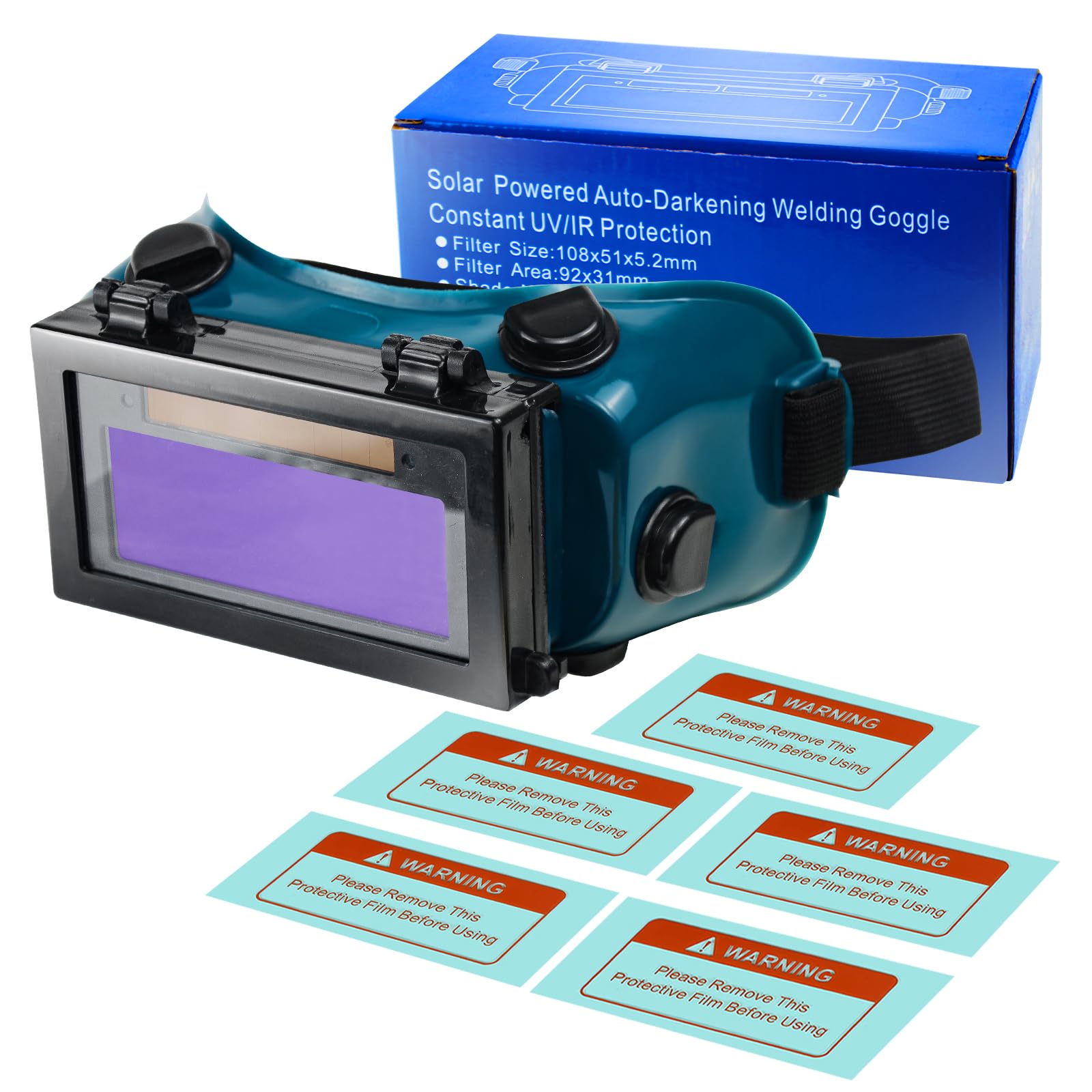 JustHot Welding Goggles Auto Darkening True Color Welding Glasses for Men Solar Powered Welder Glasses Flip Up Lens Eye Protection Safety Goggles Shade 11