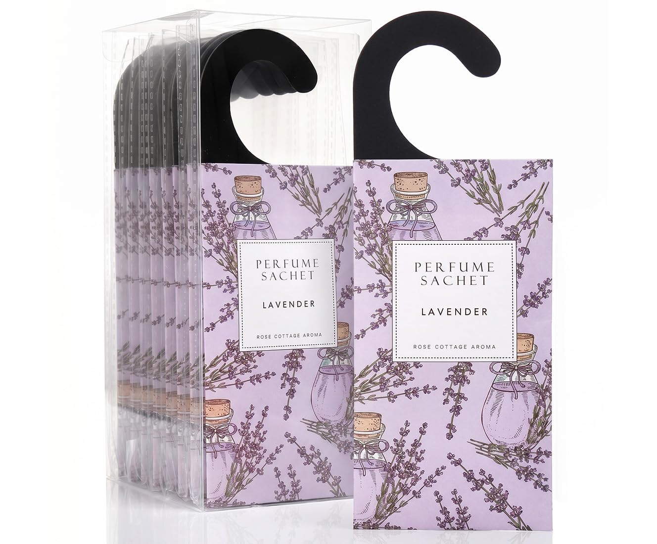 Rose Cottage 12Packs Lavender Closet Smell Fresheners Sachets Hanging Air Freshener Deodorizer Potpourri Bags for Drawers and Closets