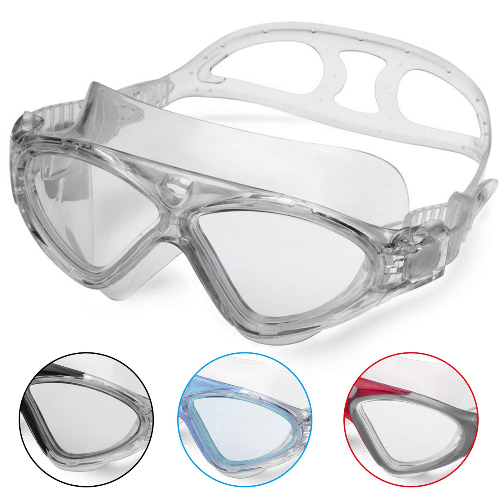 Winline Gafas de Natación para Adultos un Niños, Profesional Anti Niebla Protección UV sin Fugasy Ajustable Gafas de Natación