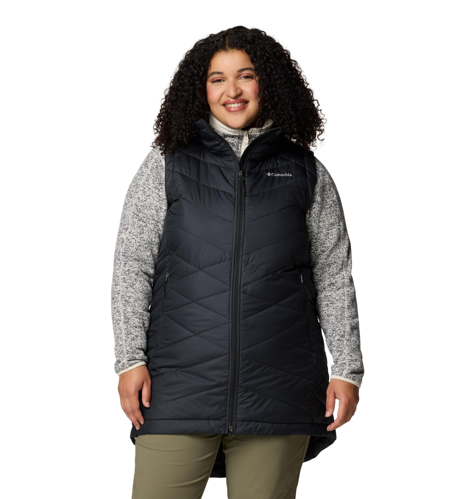 Columbia Damska kamizelka Heavenly II Long, Czarny, XS