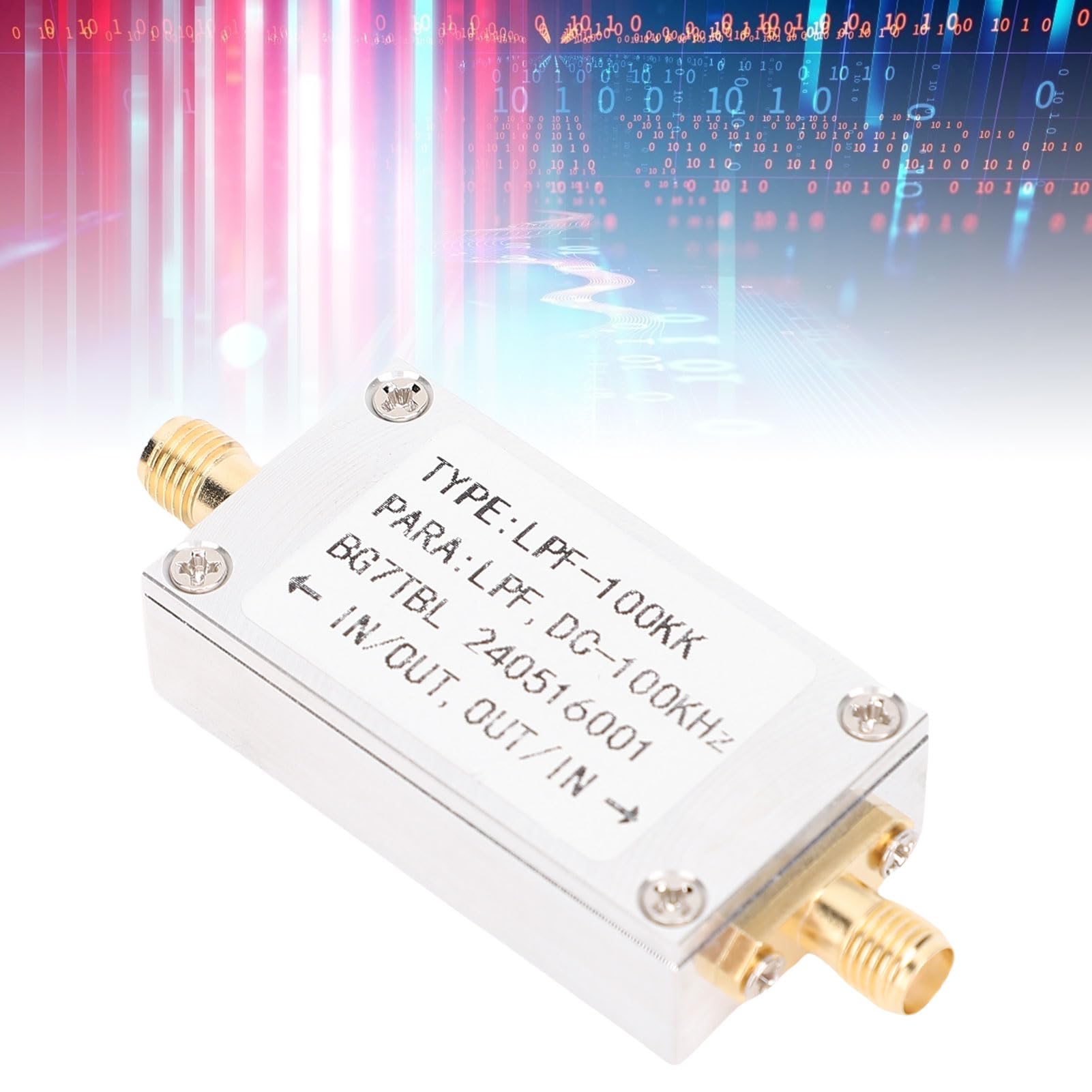 Generic 100KHZ Tiefpassbandfiltermodul SMA 100K Tiefpassfilter Stabile Signalübertragung Aluminiumlegierung