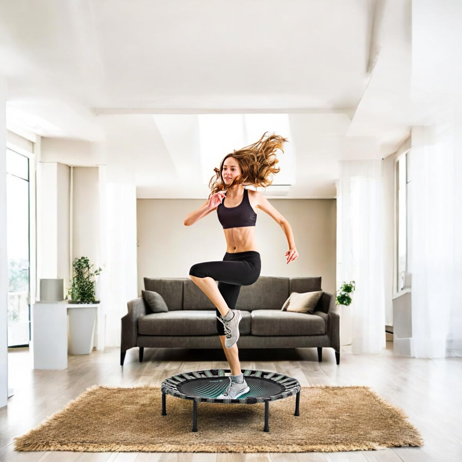 Amazon | B-SANTE(ビサンテ) 静音室内用トランポリン ダイエット