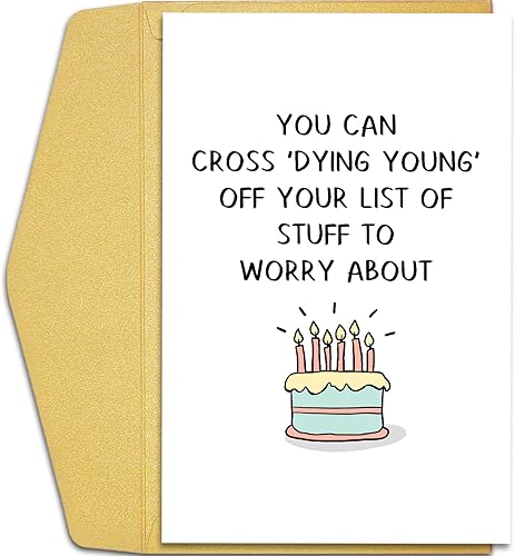 Qiliji Divertida tarjeta de cumpleaños para hombres y mujeres, tarjeta de feliz cumpleaños humorística para él y ella, tarjeta de felicitación de