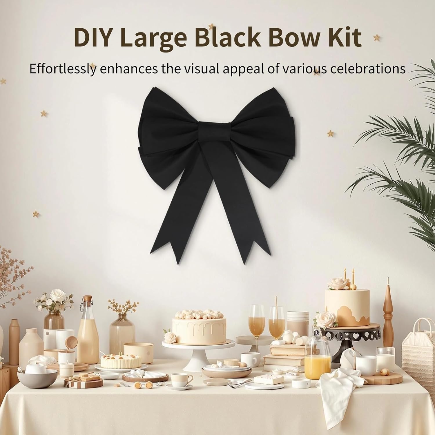 29.5 in Black Bow, DIY Decor Kit, Eva Material, Large