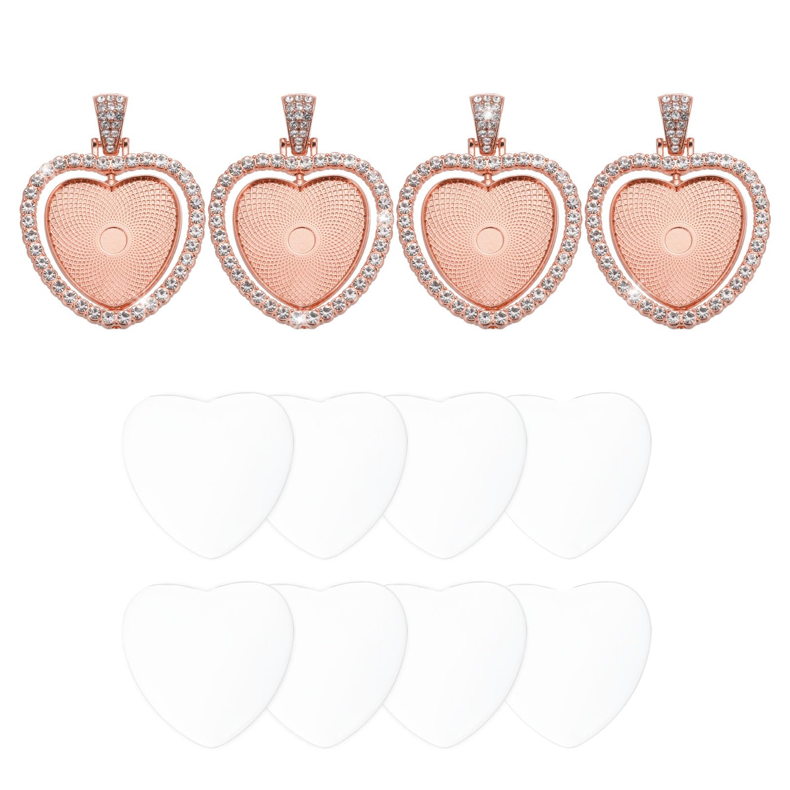 Plateau à pendentif en strass brillant et support vierge pour cabochon DIY
