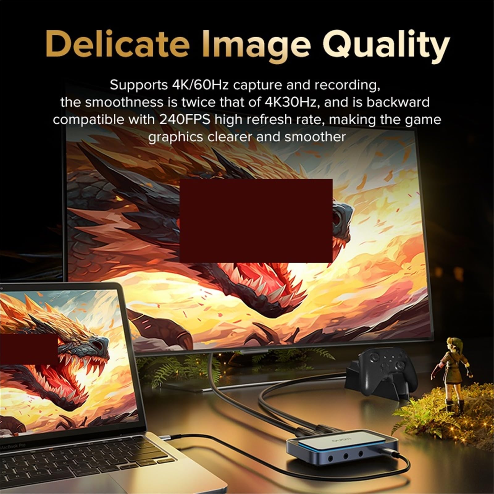 L6AS0F7 Professional HDMI Live Stream Switcher 4K 60HZ Video Capture Card for Streaming Podcasting Compatible with PS*5 Xb*ox Phone