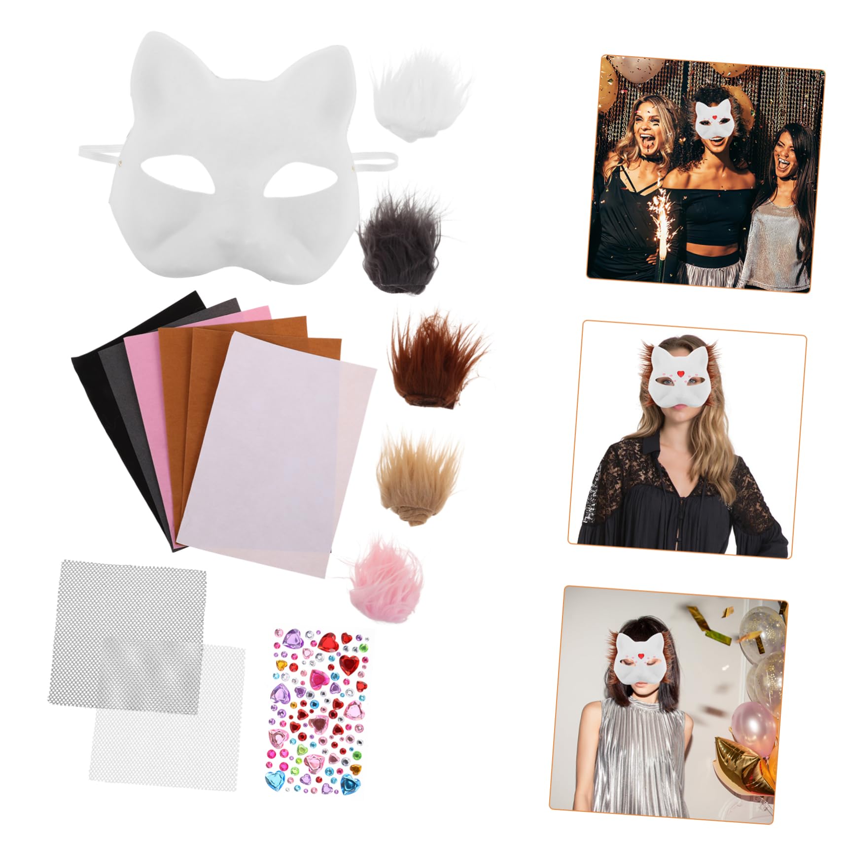 ibasenice Maschera Per Gatti - Maschera Semplice Morbida E Confortevole - Animale Per Bambini E Adulti