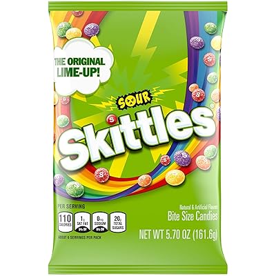 Skittles Bite Size Candy, Sours, 5.7 Ounce Bag