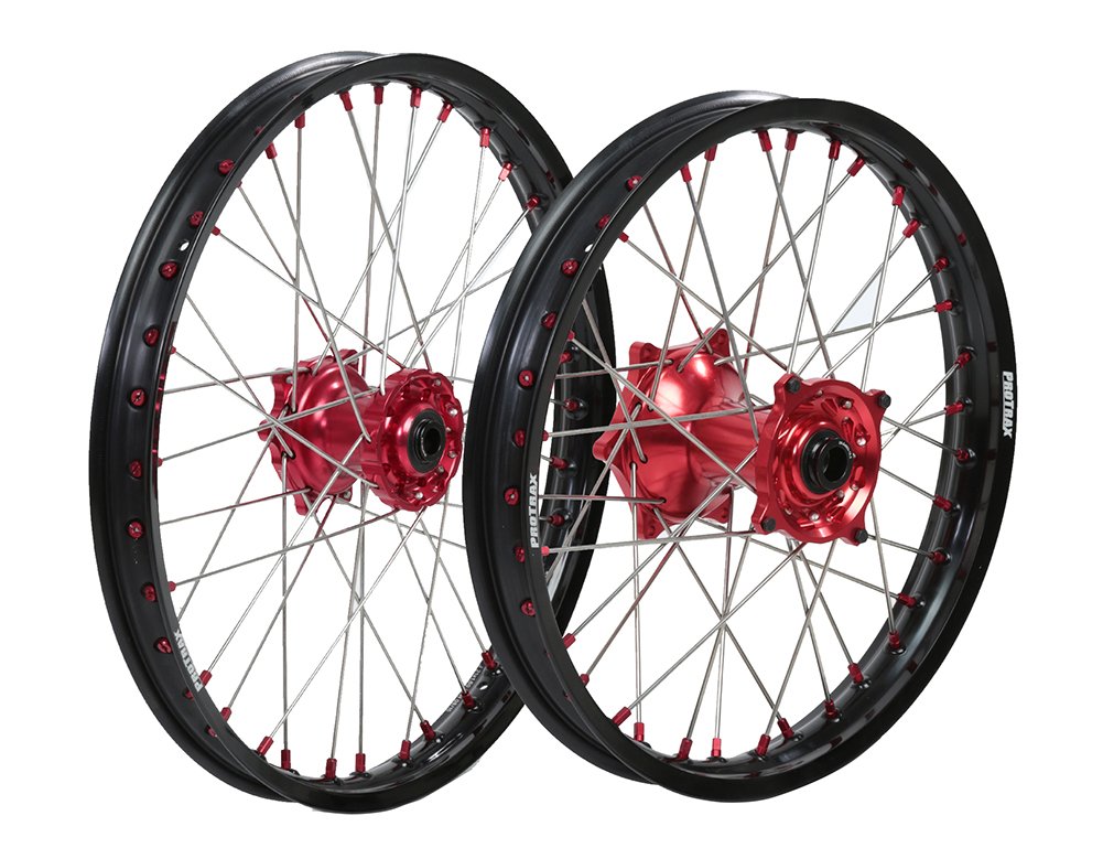 Wheel Rim Set Front-Rear 21-19 inches Red