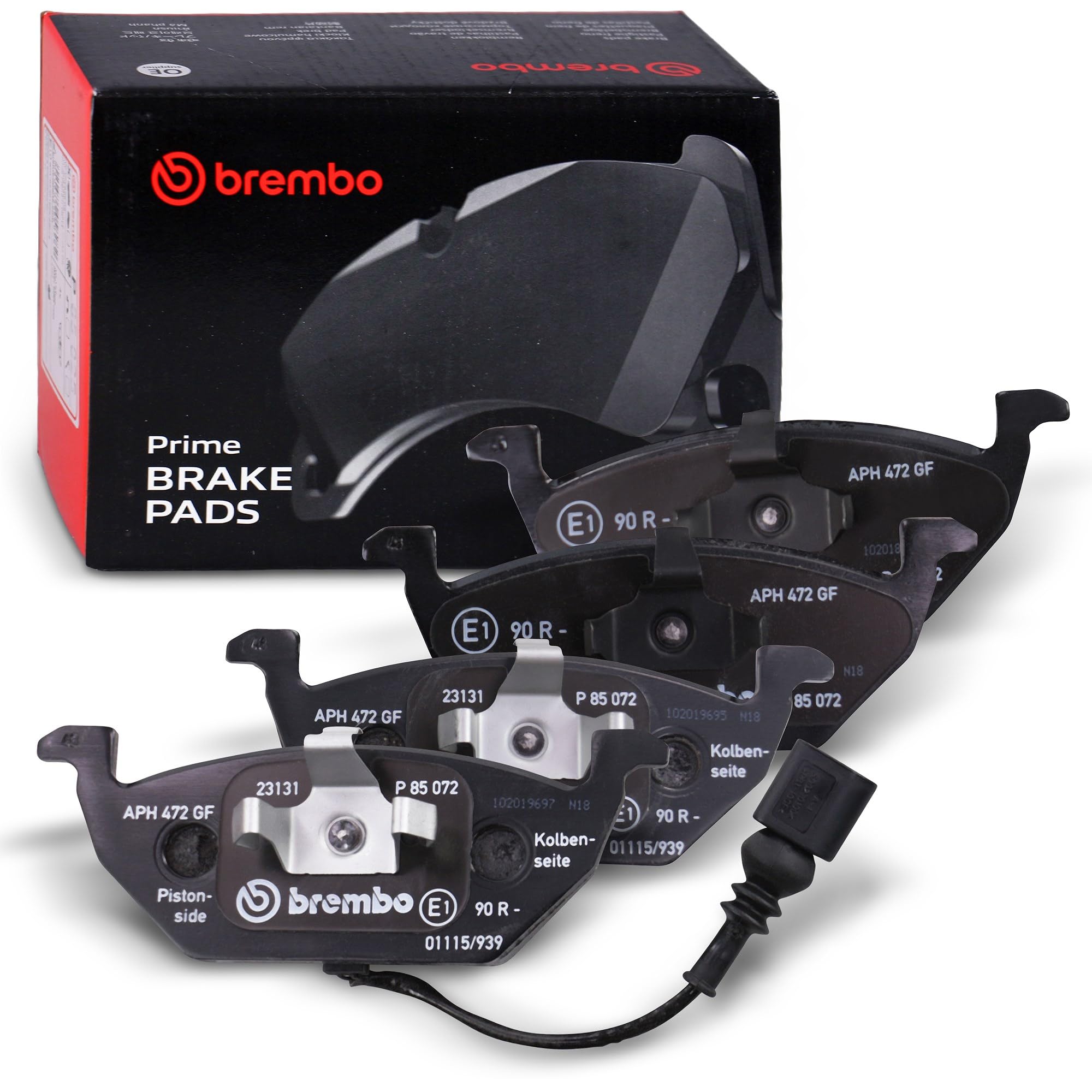 Brembo P85072 Plaquettes de Frein Avant, noir | Compatible avec: AUDI A2, A3, A3, A3 Cabriolet, A3 Sportback, SEAT ALTEA, ALTEA XL, IBIZA III, IBIZA IV, IBIZA IV SC