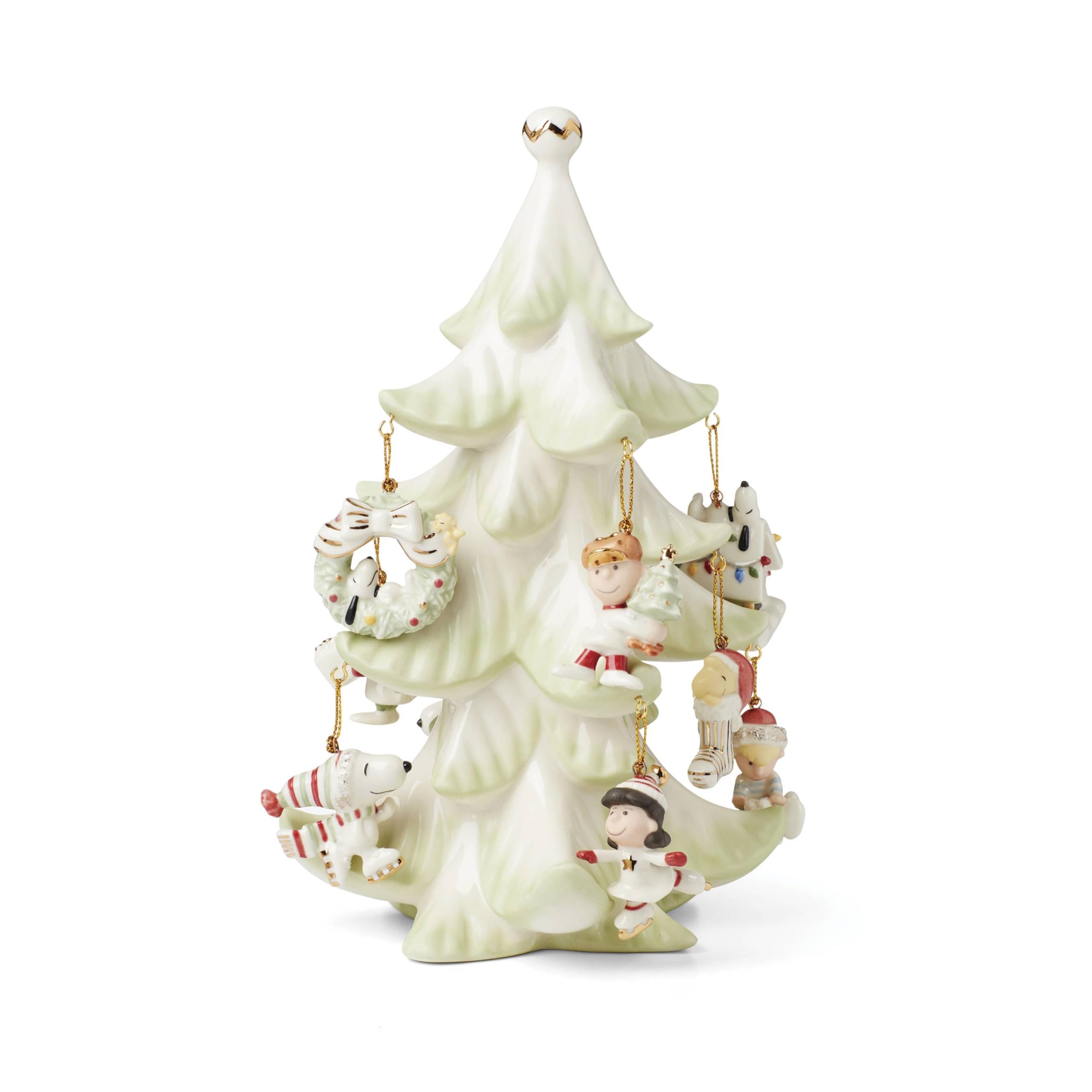 Lenox Peanuts Snoopy &amp; Friends Christmas Mini Ornament Set &amp; Tree, 11-Piece