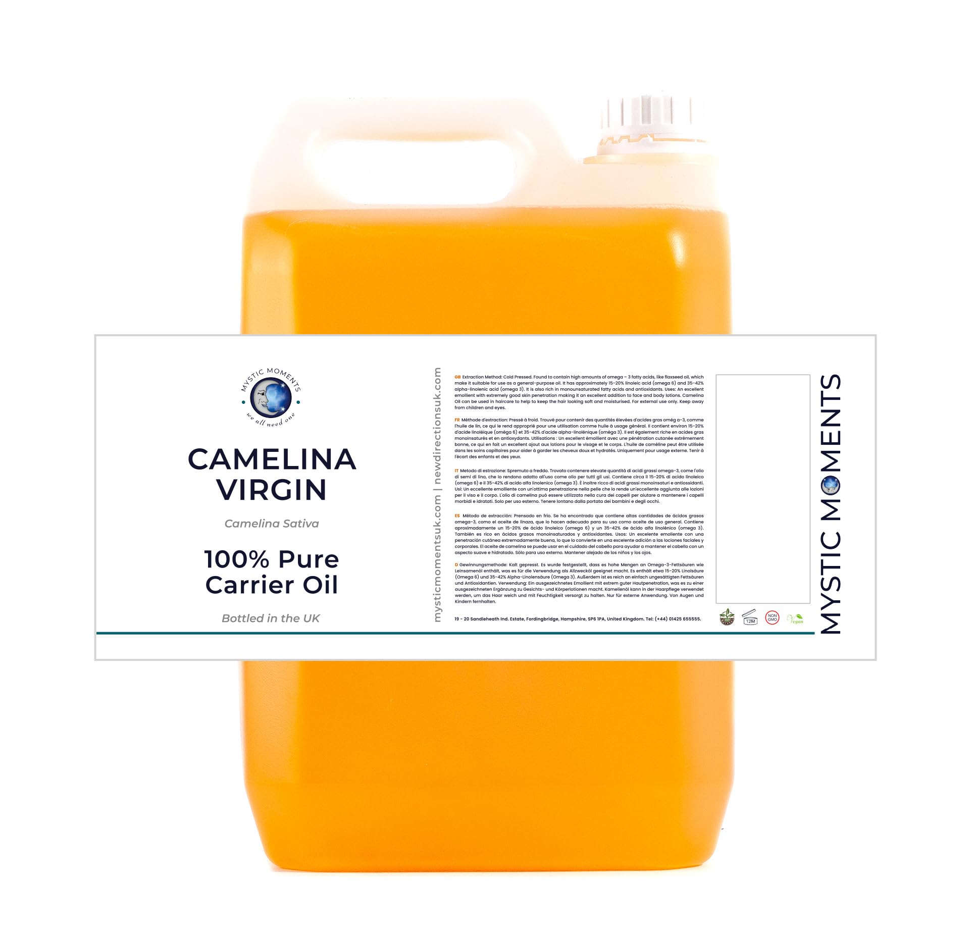 Mystic Moments | Camelina Vierge Carrier Oil – 5 litres – 100% pure