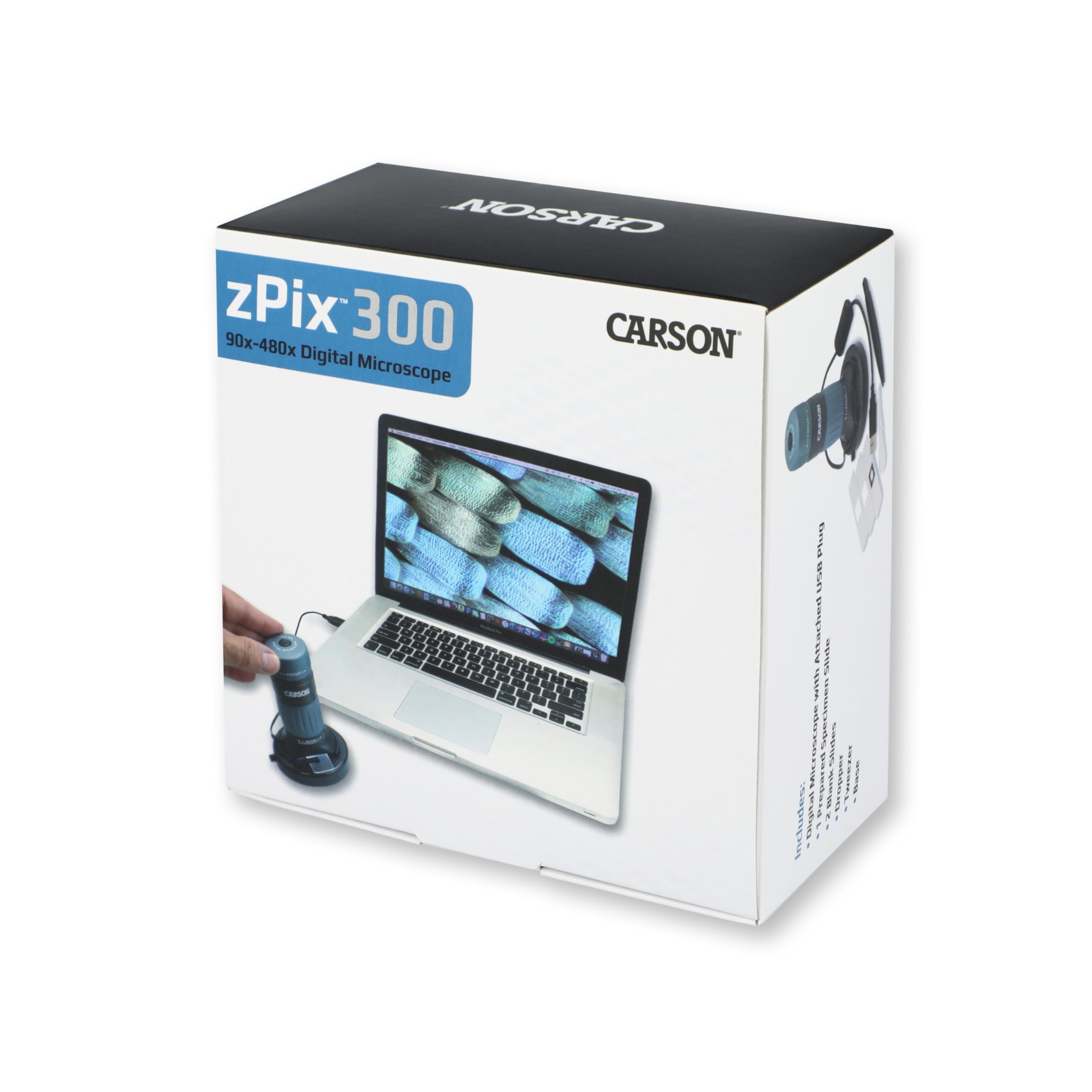 Carson zPix 300 USB-Digitalmikroskop mit Foto- und Videofunktion (MM-940)