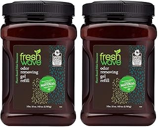 Fresh Wave Odor Removing Gel Refill, 63 oz. | Pack of 2 | Safer Odor Absorbers for Home | Natural Plant-Based Odor Eliminator | Every 15 oz. lasts 30-60 Days | For Cooking, Trash & Pets