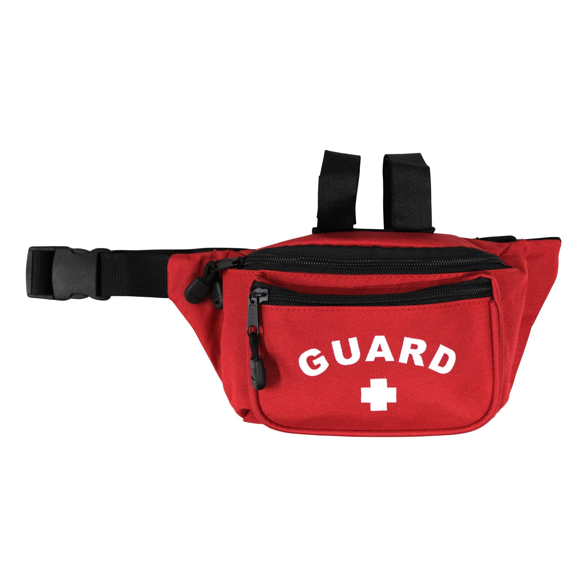 Kemp USA Hip Pack in Red with White Guard and Loops to Hold Towel