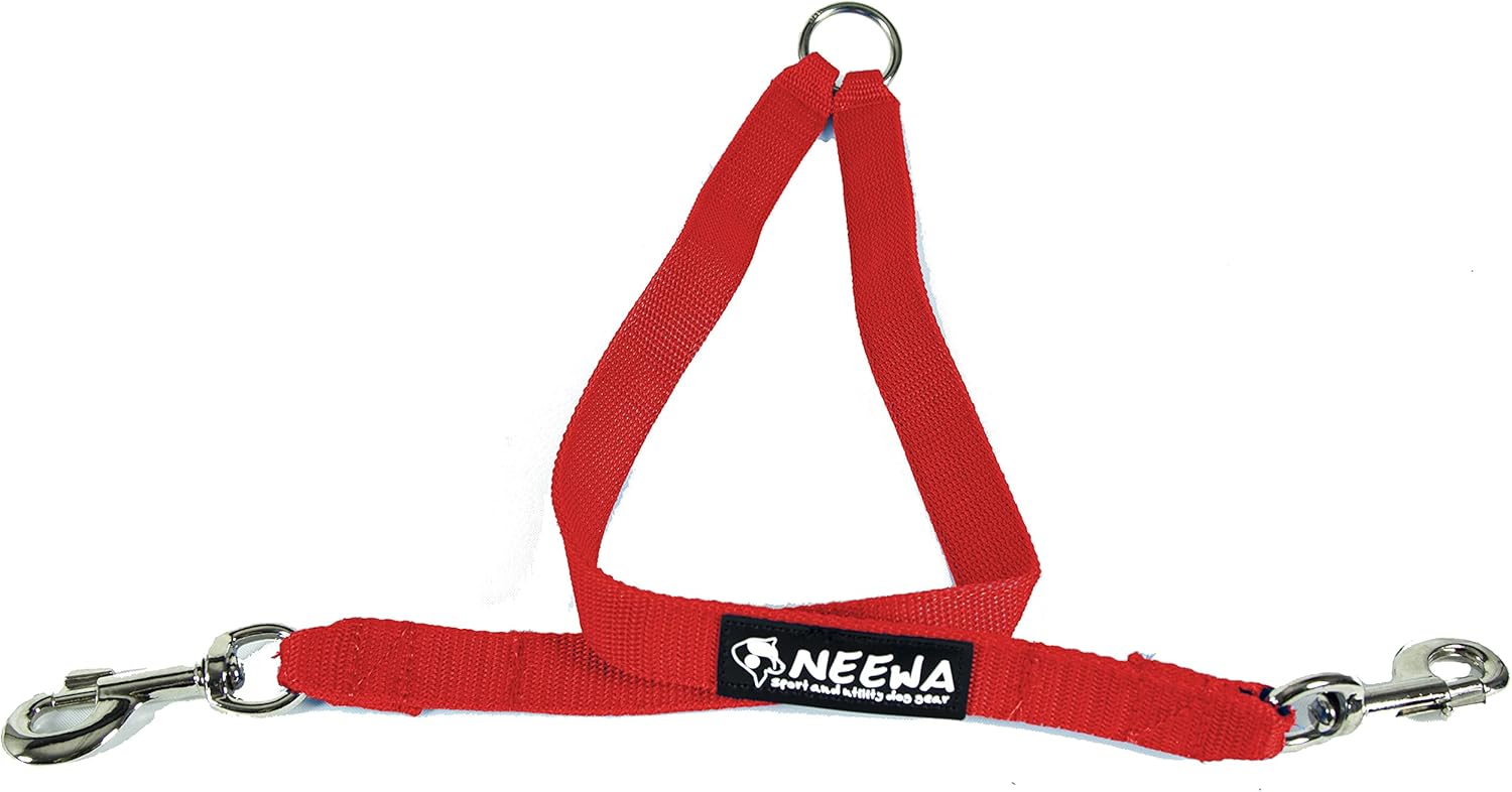 Neewa Leash Splitter to Walk 2 Dogs (One-Size-Fits-All, Blue)