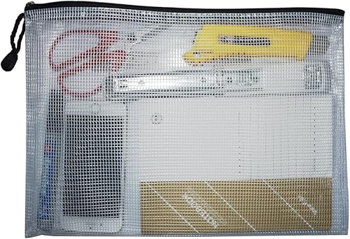 Miniatura 6 de oxe Bolsa de viaje de 6 piezas, bolsa de documentos, bolsas de archivos (negro, transparente, PVC, tamaño carta, 6 tamaños 15.4 x 11, 13.4 x 9.4,