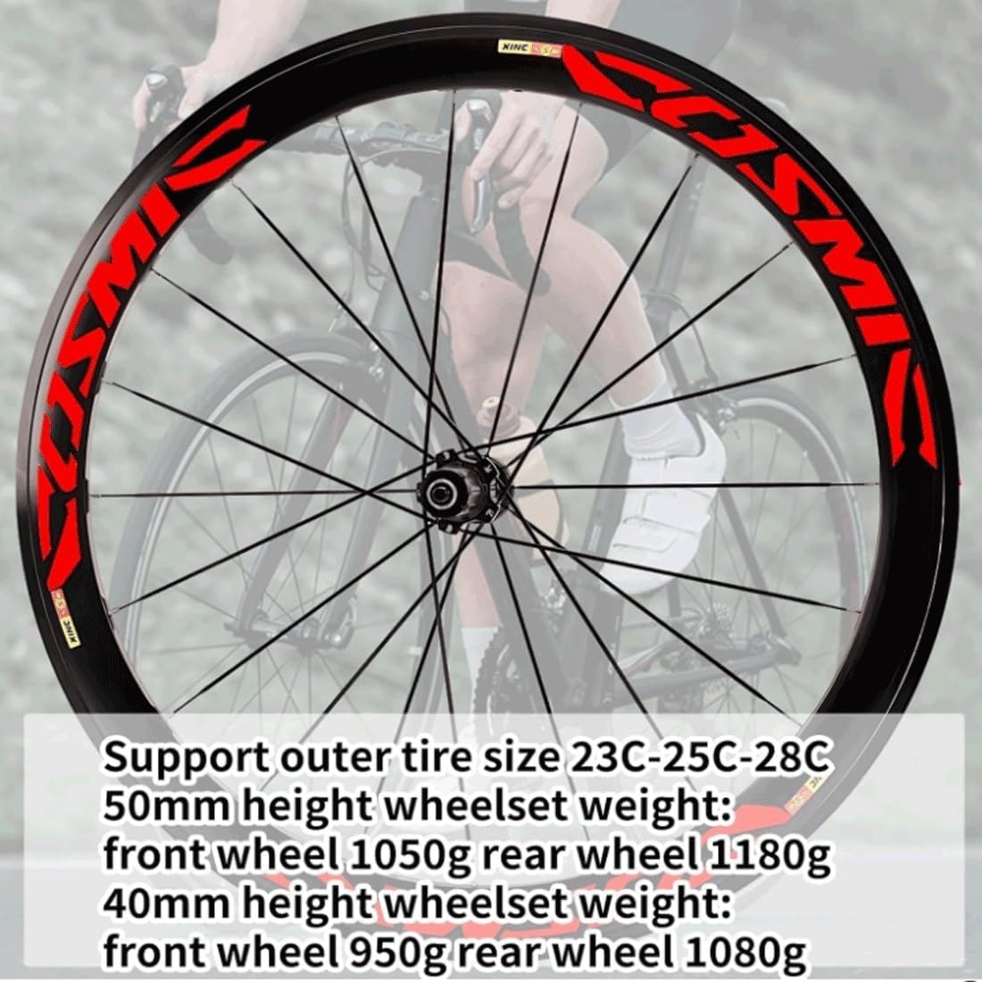 Set Di Ruote For Bici Da Corsa 700C, Cerchio For Bici Da Corsa In Lega Di Alluminio A Doppia Parete Da 40/50 Mm, Ruote For Bicicletta Super Leggere, Freno C/V, Ruota For Bicicletta A 7, 8, 9, 10, 11 V
