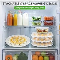 Vista 6 de HANSGO Recipientes para huevos rellenos con tapa, bandejas portaplatos para huevos rellenos con 22 ranuras para fiesta navideña y cocina del hogar